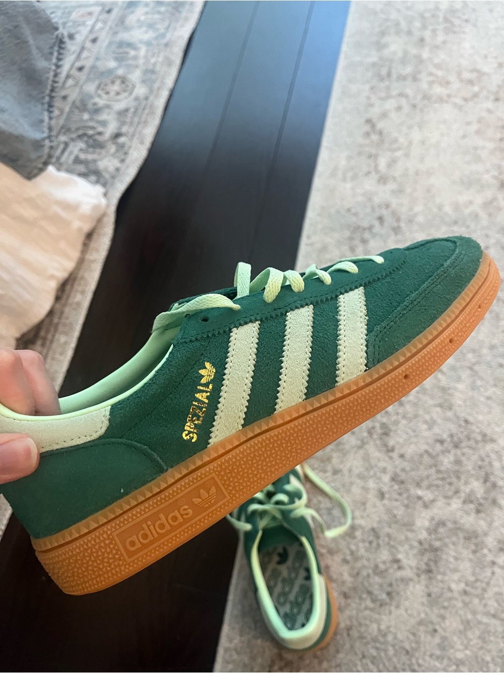 Women’s Green Addidas Spezials Sneakers
